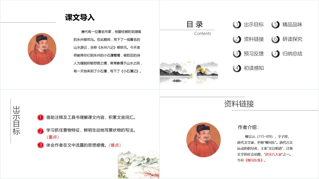 人教版八年级下册小石潭记课文PPT课件 人教版八年级下册小石潭记课文PPT课件