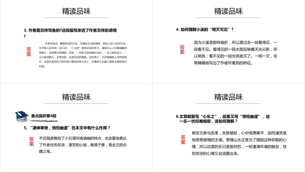 人教版八年级下册小石潭记课文PPT课件 人教版八年级下册小石潭记课文PPT课件