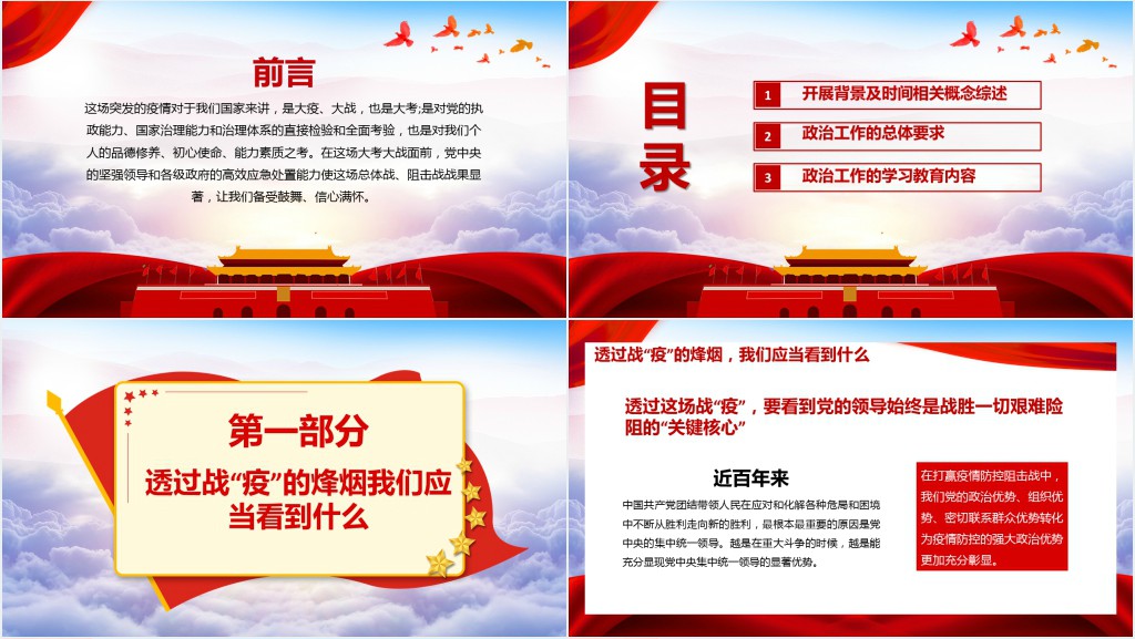 透过战疫的思考党课PPT 透过战疫的思考党课PPT