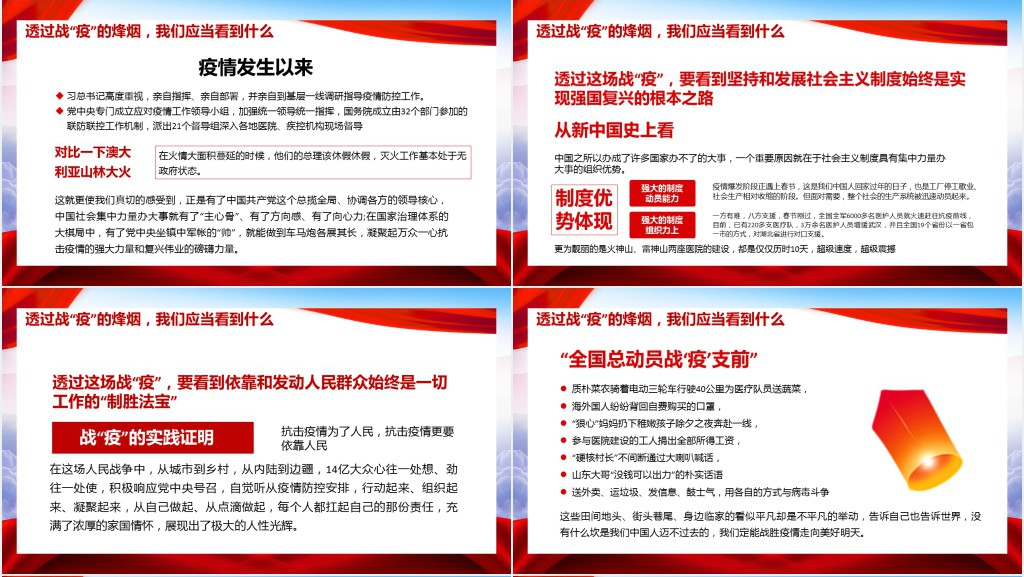 透过战疫的思考党课PPT 透过战疫的思考党课PPT