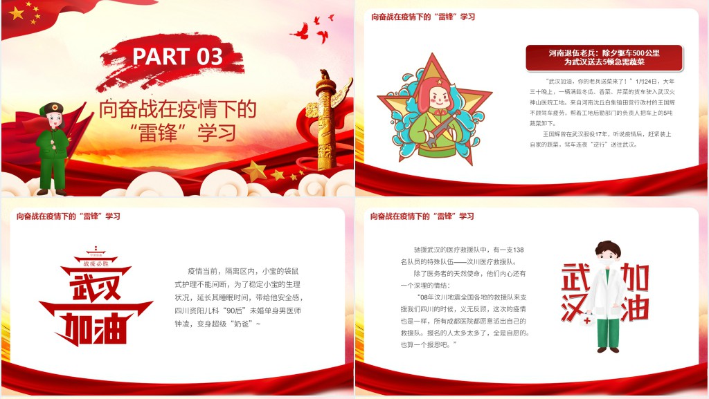 抗疫雷锋精神学习PPT 抗疫雷锋精神学习PPT