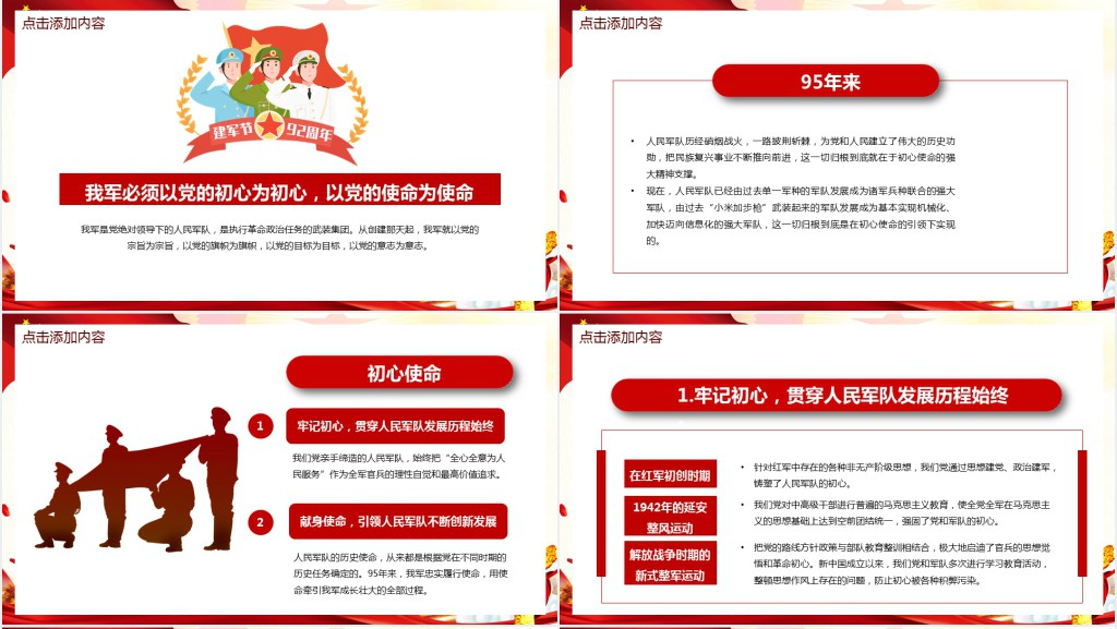 热烈庆祝建军95周年活动PPT 热烈庆祝建军95周年活动PPT