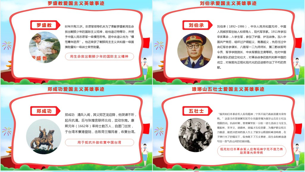 清明祭英烈的主题活动PPT模板 清明祭英烈的主题活动PPT模板