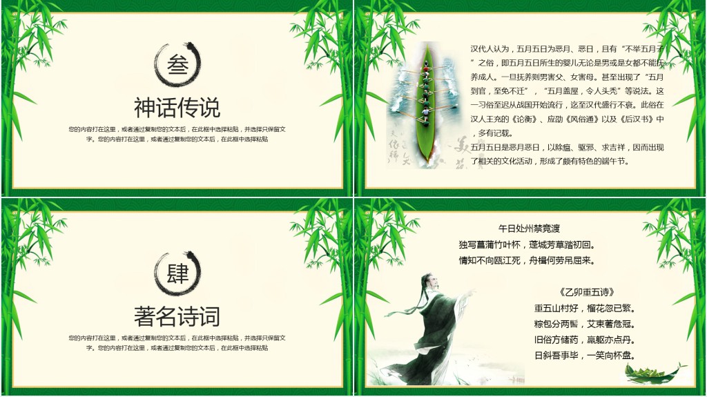 端午节习俗及知识介绍PPT课件 端午节习俗及知识介绍PPT课件
