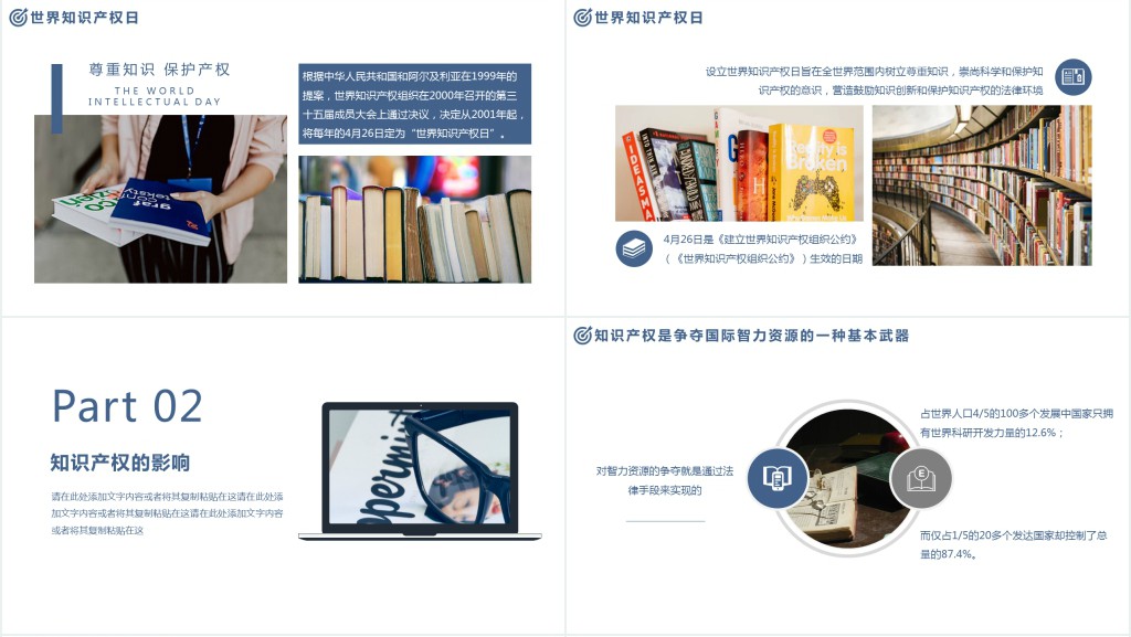 世界知识产权日讲解PPT模板 世界知识产权日讲解PPT模板