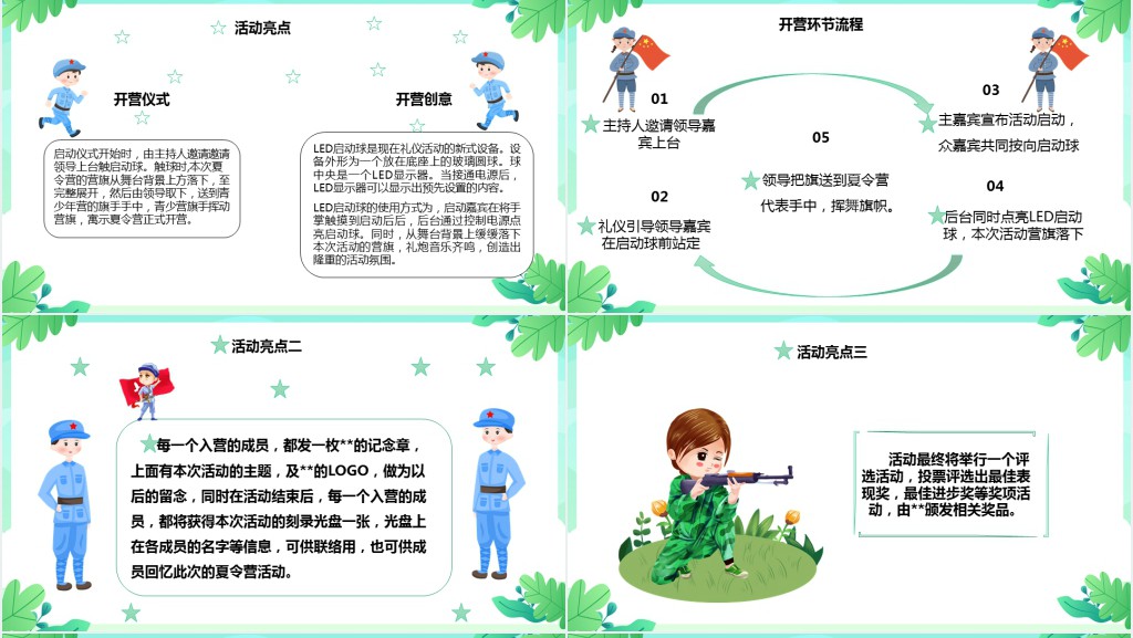 青少年自强军事夏令营PPT模板 青少年自强军事夏令营PPT模板