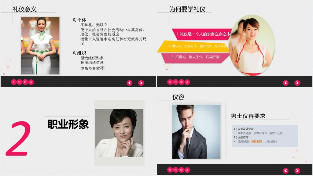 个人形象礼仪培训课PPT模板 个人形象礼仪培训课PPT模板