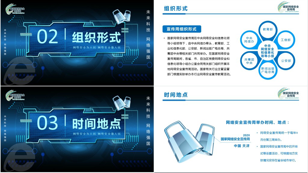 网络安全周宣传活动PPT模板 网络安全周宣传活动PPT模板