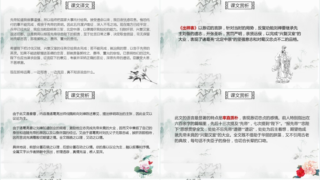 诸葛亮出师表课文教案PPT课件 诸葛亮出师表课文教案PPT课件