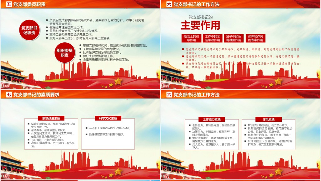 红色党支部党务知识教育宣传PPT课件 红色党支部党务知识教育宣传PPT课件