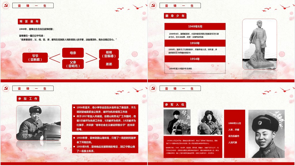 学习雷锋精神争当文明先锋PPT党课