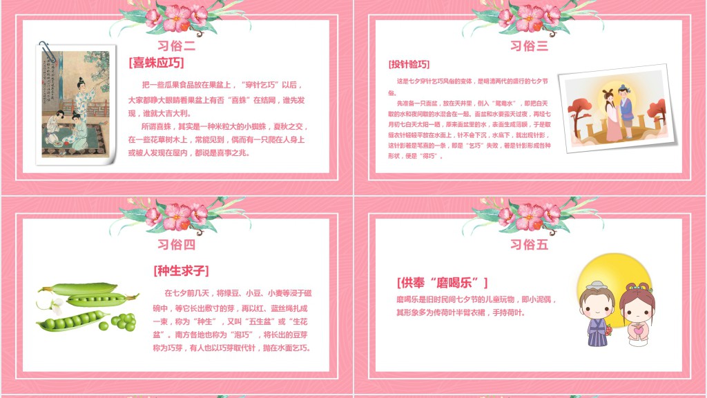 文化中国之七夕节内容PPT模板 文化中国之七夕节内容PPT模板