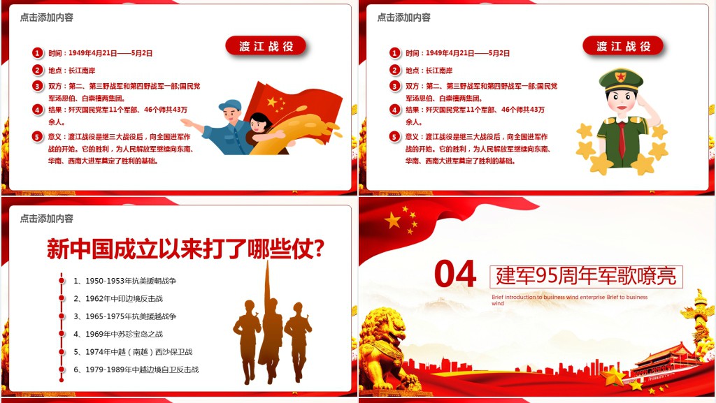 庆祝建军节95周年主题班会PPT课件 庆祝建军节95周年主题班会PPT课件