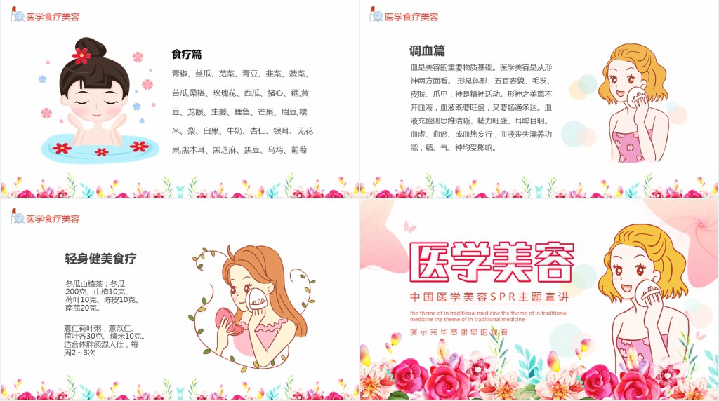 中国医学美容SPR主题宣讲动态PPT模板