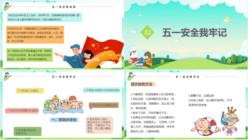 劳动节假期安全课教案PPT课件