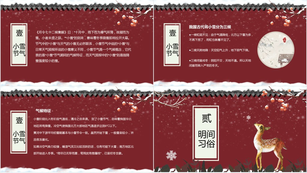 认识小雪节气PPT