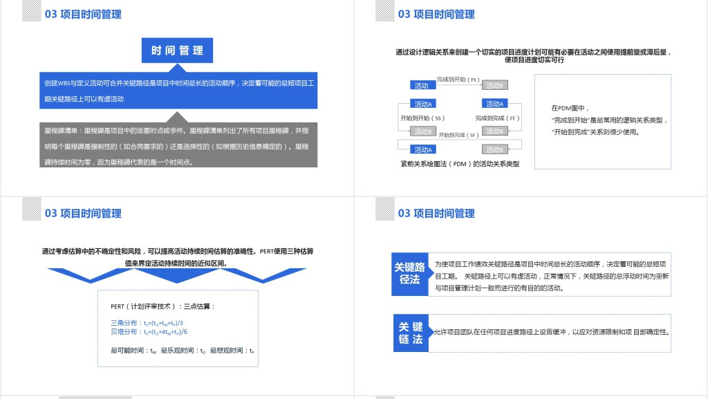 商务风项目管理 十大知识领域项目管理培训PPT模板