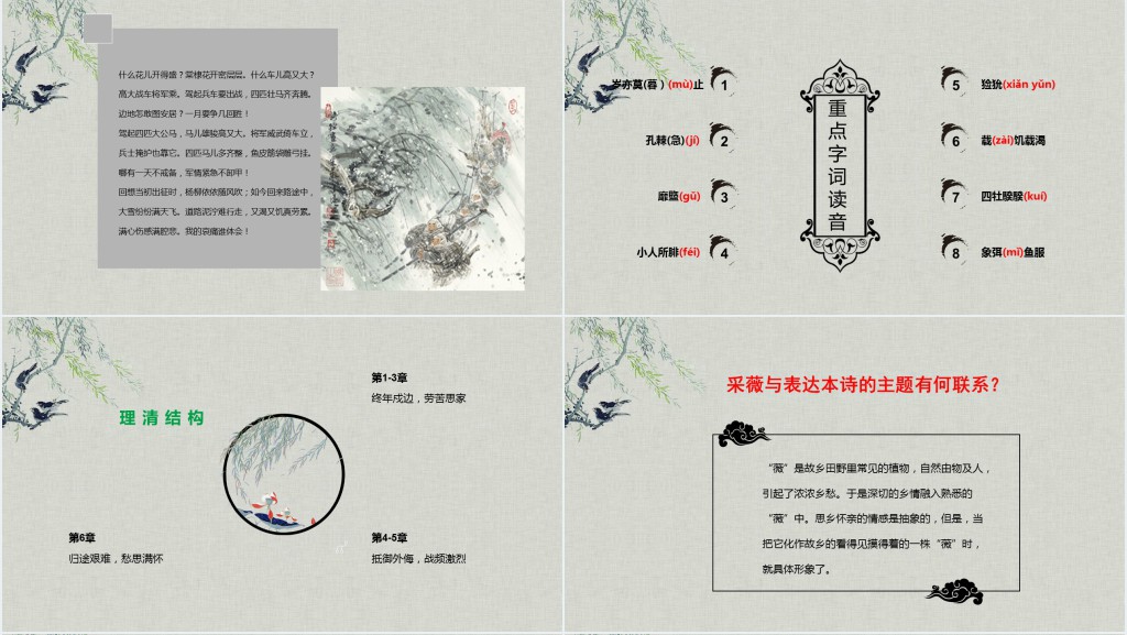高中语文采薇课文讲课PPT课件 高中语文采薇课文讲课PPT课件
