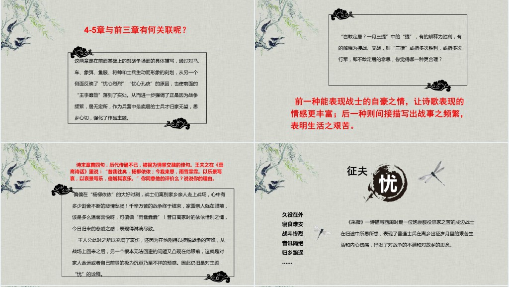 高中语文采薇课文讲课PPT课件 高中语文采薇课文讲课PPT课件