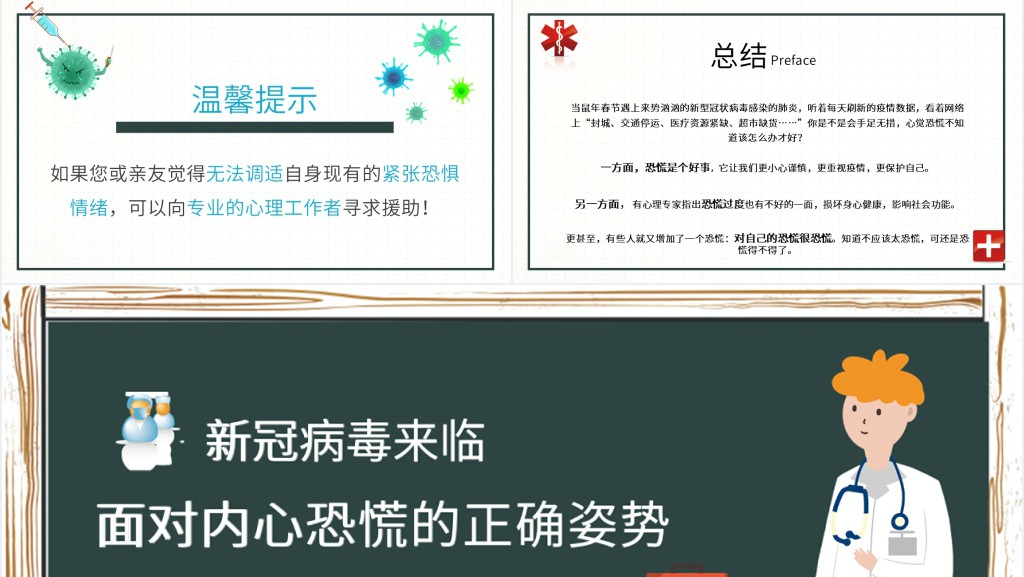 疫情下解除家长焦虑恐慌PPT 疫情下解除家长焦虑恐慌PPT