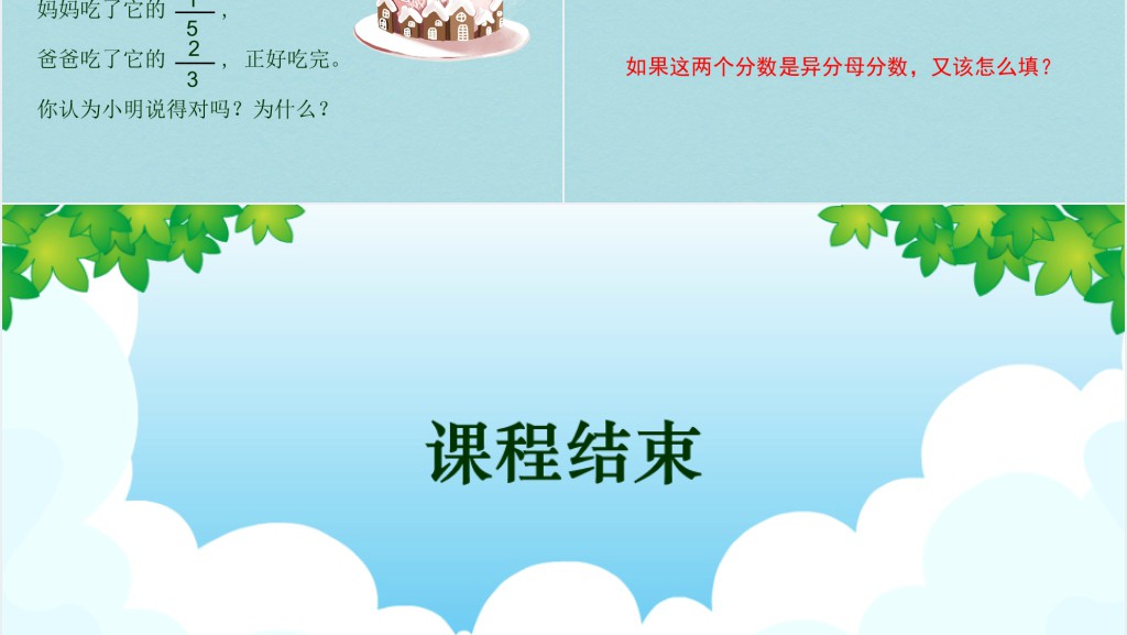 小学数学五年级异分母分数加减法PPT课件 小学数学五年级异分母分数加减法PPT课件