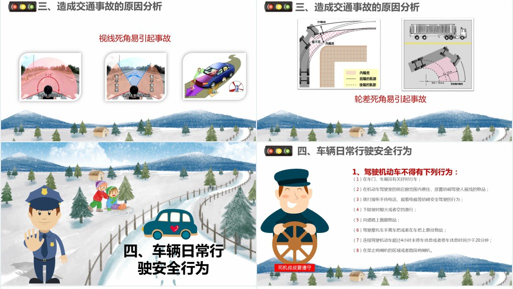 冬季交通安全教育内容PPT 冬季交通安全教育内容PPT