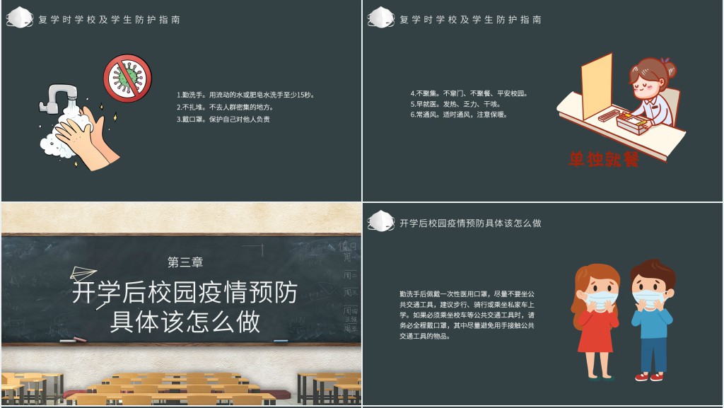 疫情开学校园安全教育PPT 疫情开学校园安全教育PPT