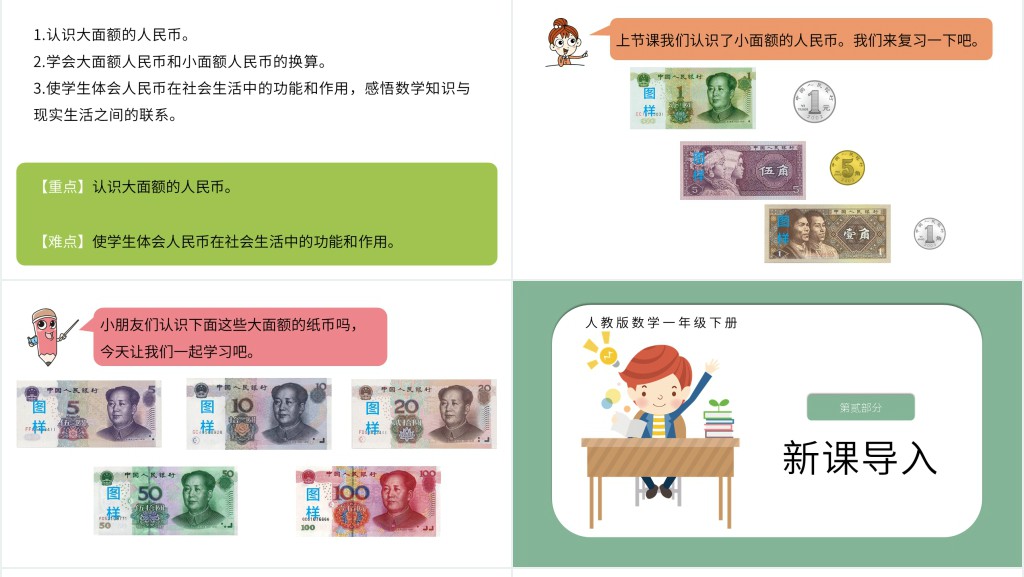 人教版一年级数学认识人民币第二课时PPT课件 人教版一年级数学认识人民币第二课时PPT课件