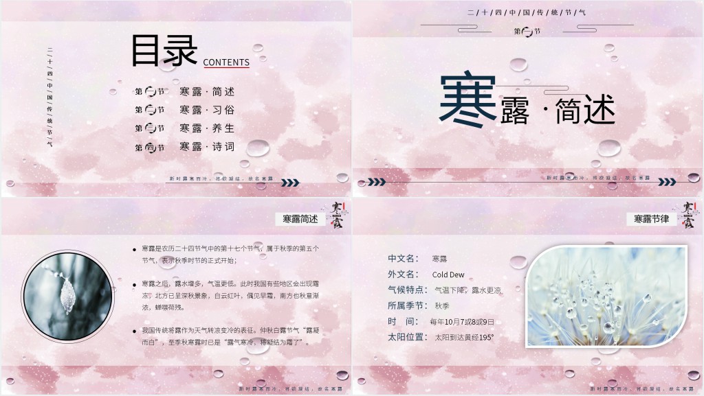 24节气寒露介绍PPT 24节气寒露介绍PPT