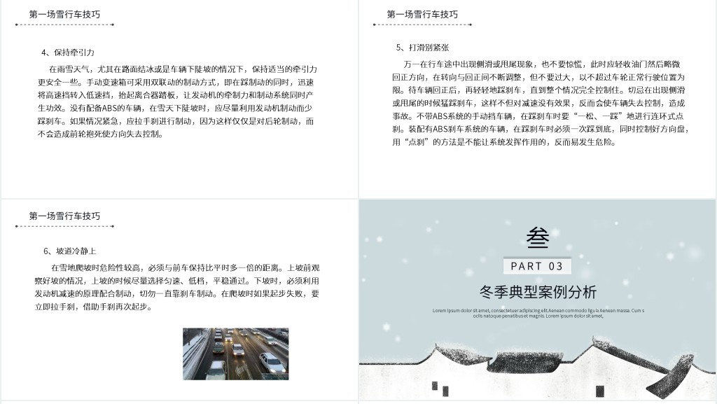 冬季冰雪道路驾驶常识PPT 冬季冰雪道路驾驶常识PPT