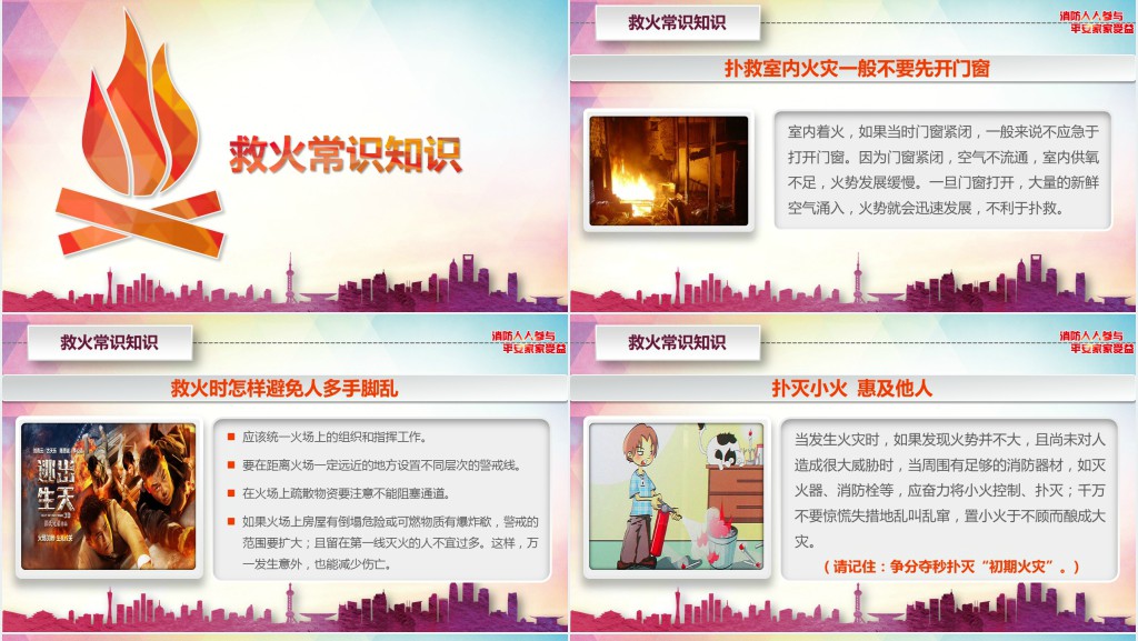 消防安全基础知识培训PPT模板 消防安全基础知识培训PPT模板