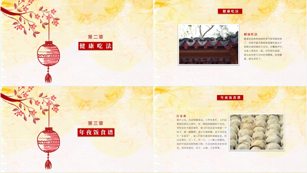 新年习俗春节南北方习俗介绍PPT模板 新年习俗春节南北方习俗介绍PPT模板