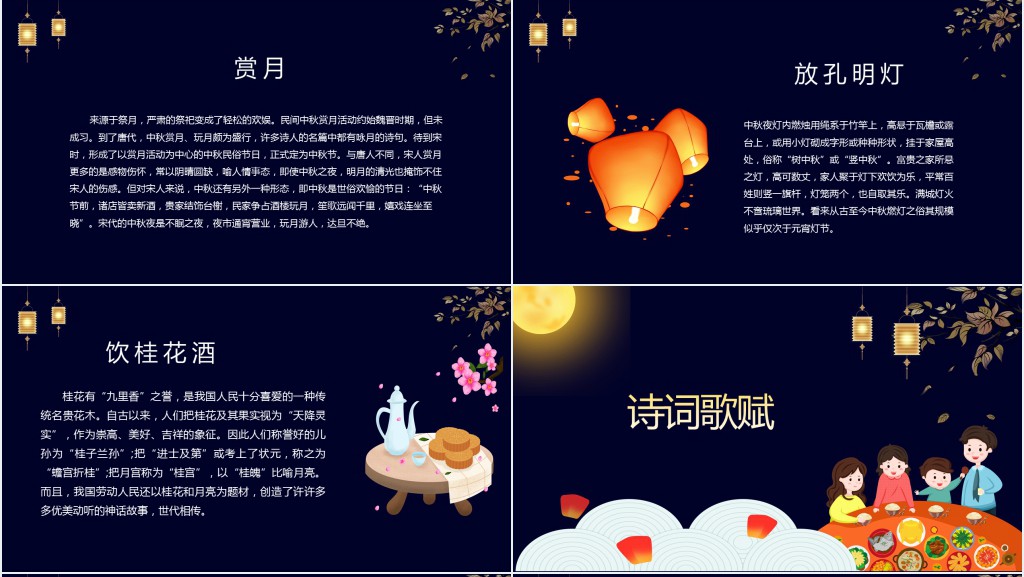 中秋节传说和起源PPT模板 中秋节传说和起源PPT模板