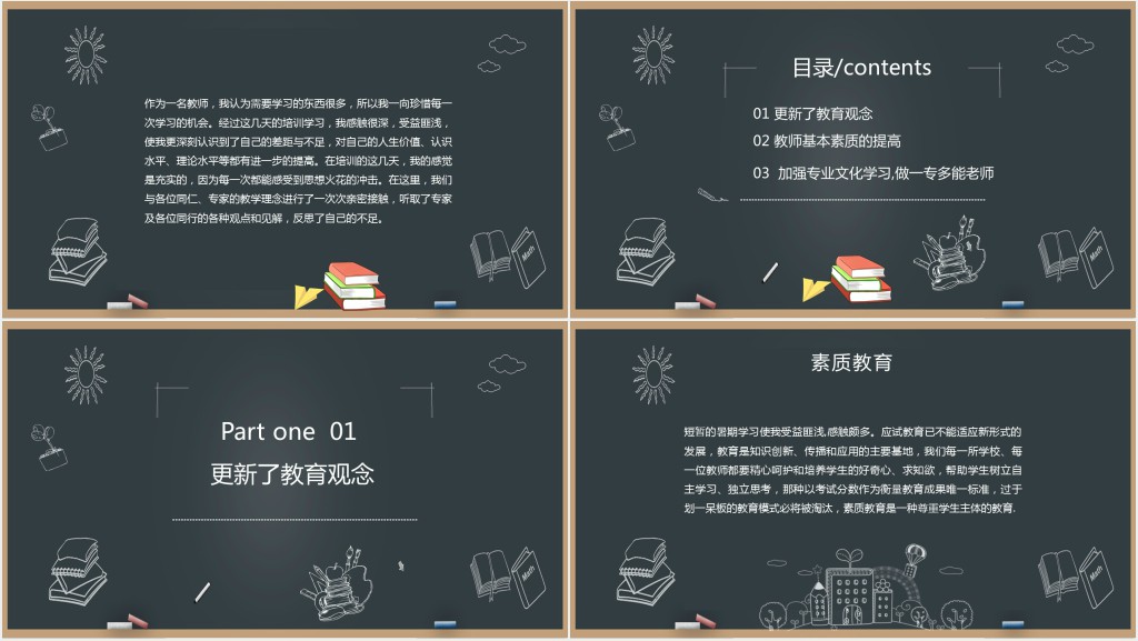 暑假当培训老师心得PPT模板