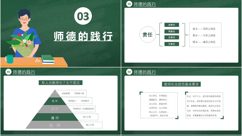 教师师德师风演讲PPT模板 教师师德师风演讲PPT模板