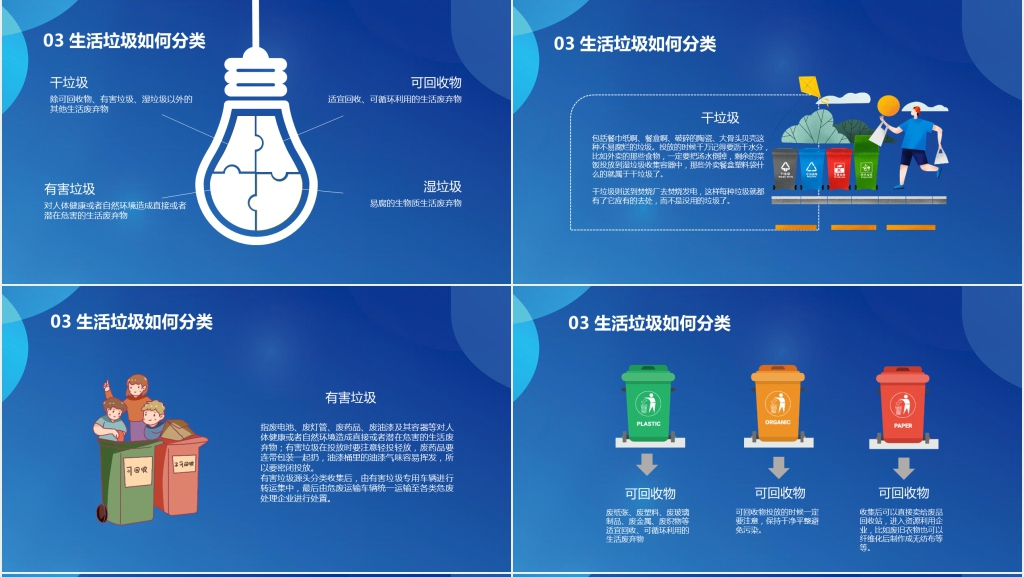 垃圾分类绿色环保教育主题班会PPT模板 垃圾分类绿色环保教育主题班会PPT模板