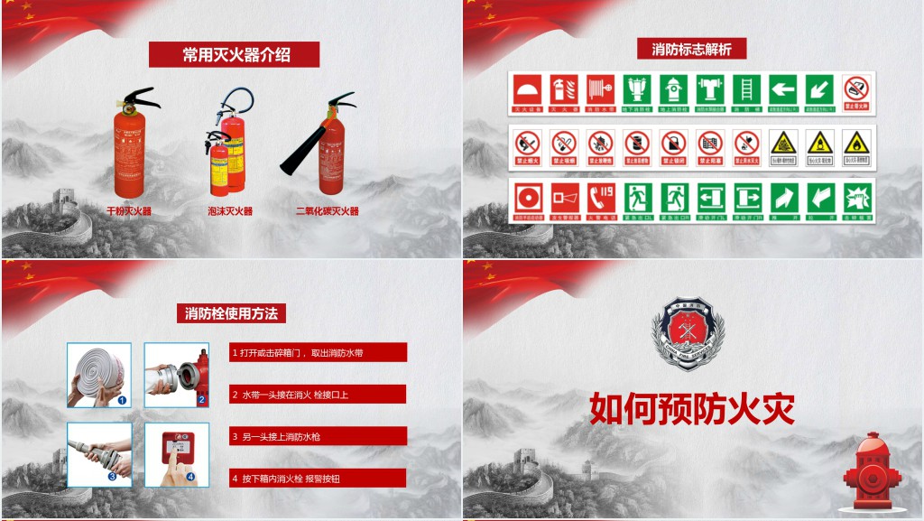 消防安全知识培训PPT模板