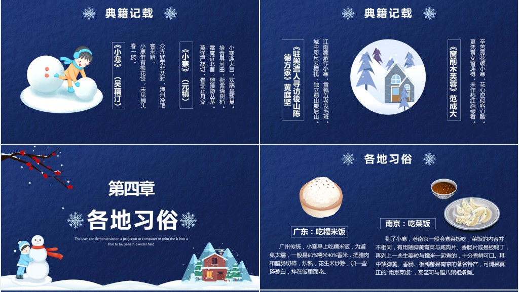 小寒节气传统习俗PPT模板 小寒节气传统习俗PPT模板
