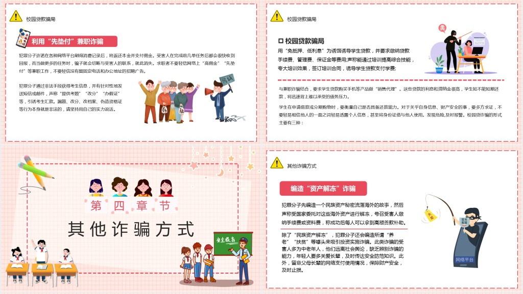 诈骗电话校园网贷宣传教育PPT模板 诈骗电话校园网贷宣传教育PPT模板