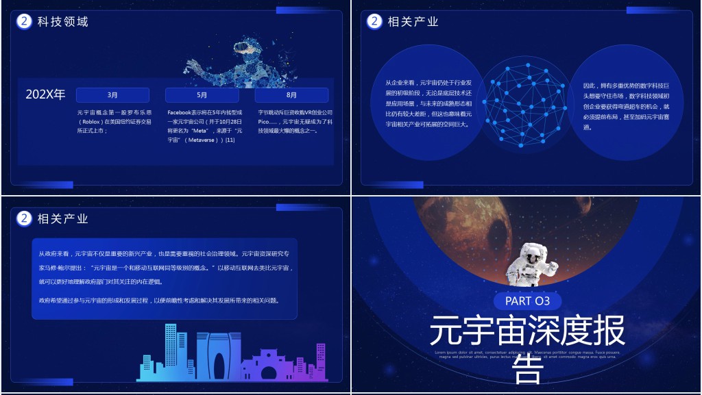 元宇宙概念相关知识PPT模板 元宇宙概念相关知识PPT模板