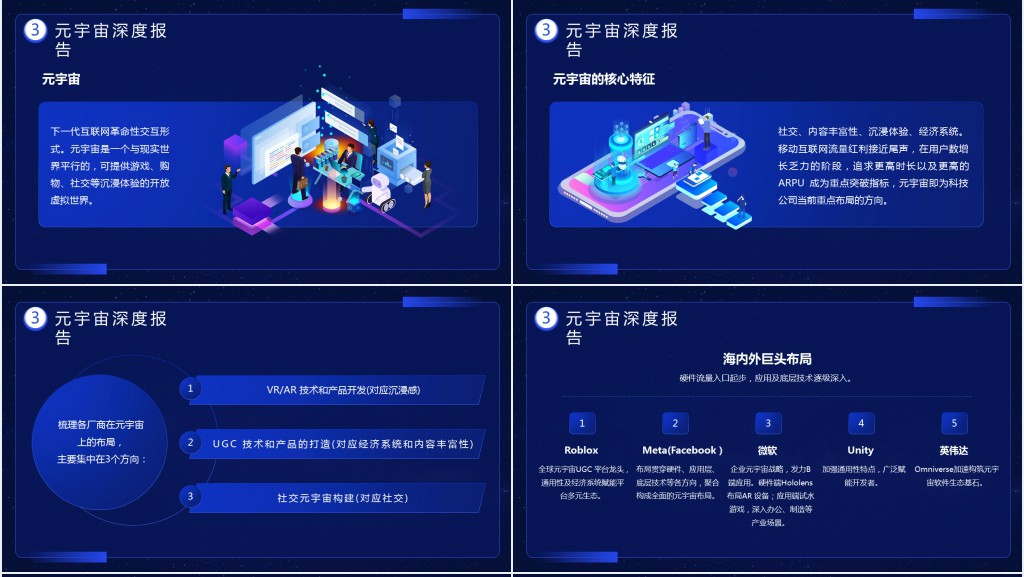 元宇宙概念相关知识PPT模板 元宇宙概念相关知识PPT模板