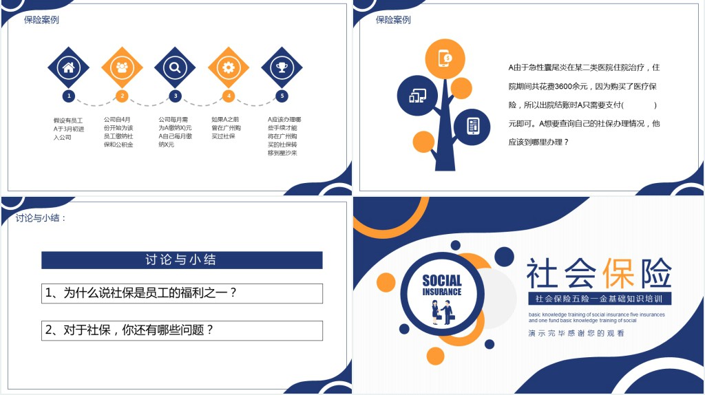 社会保险五险一金知识培训PPT模板 社会保险五险一金知识培训PPT模板
