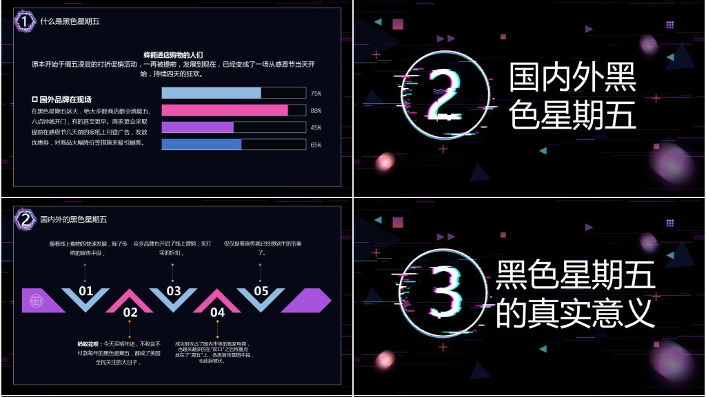 美国黑色星期五购物狂欢节PPT模板 美国黑色星期五购物狂欢节PPT模板