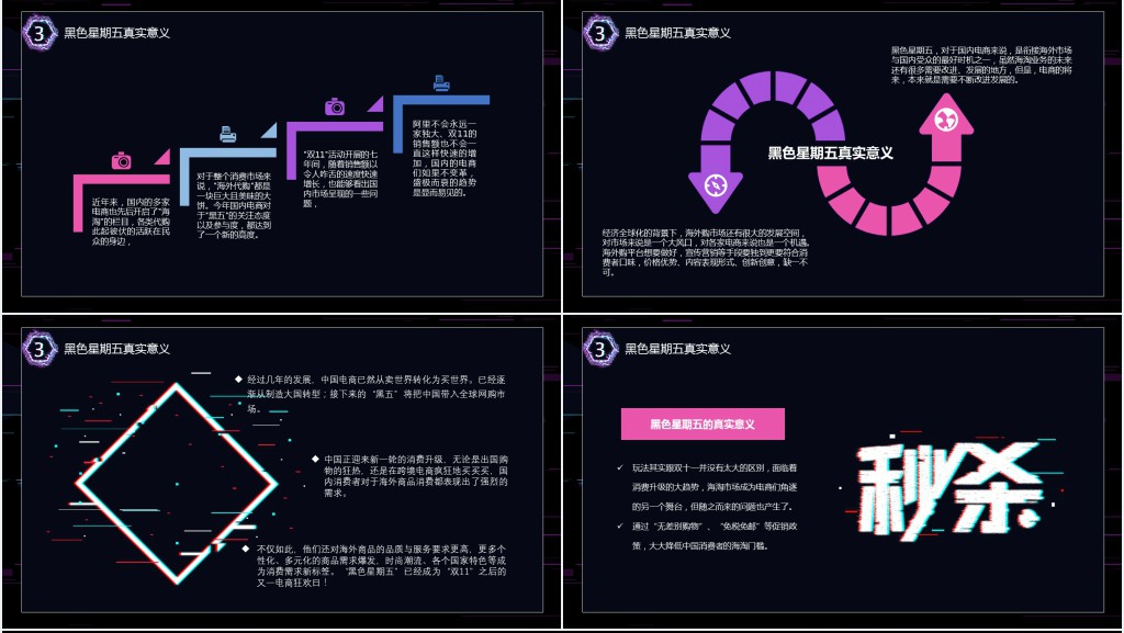 美国黑色星期五购物狂欢节PPT模板 美国黑色星期五购物狂欢节PPT模板