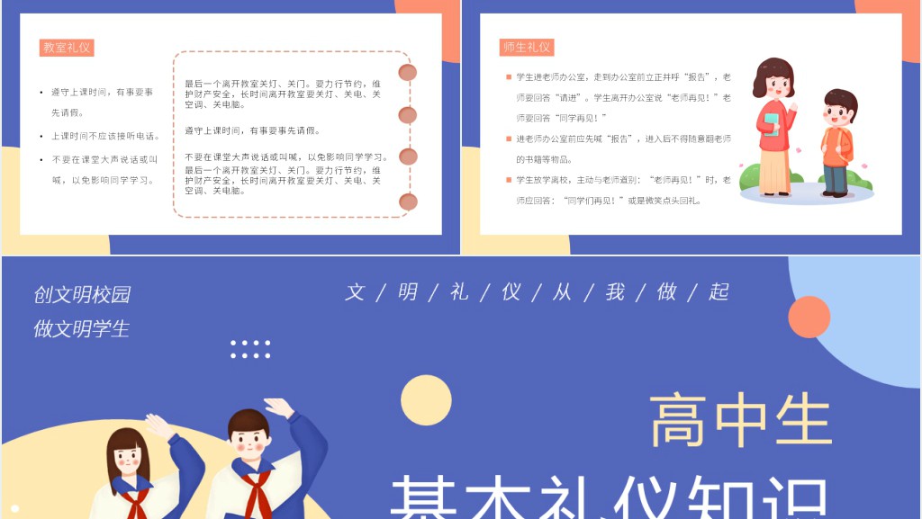 高中生必备礼仪知识主题班会PPT课件 高中生必备礼仪知识主题班会PPT课件