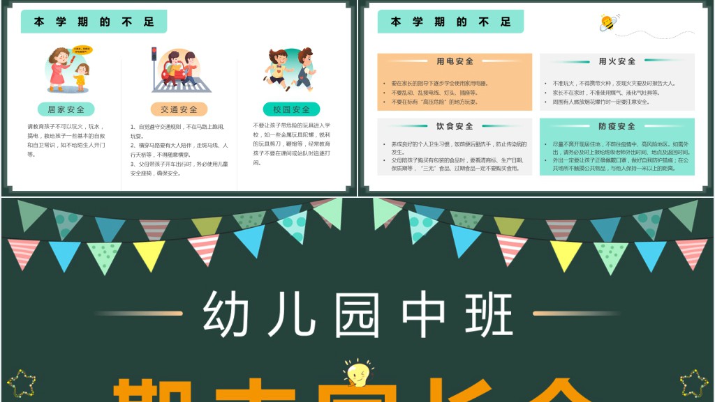 幼儿中班寒假前家长会PPT模板 幼儿中班寒假前家长会PPT模板