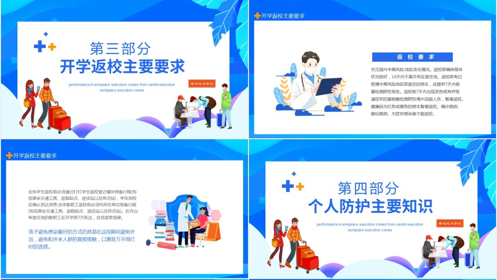 寒假学生离校及返校工作方案PPT模板 寒假学生离校及返校工作方案PPT模板