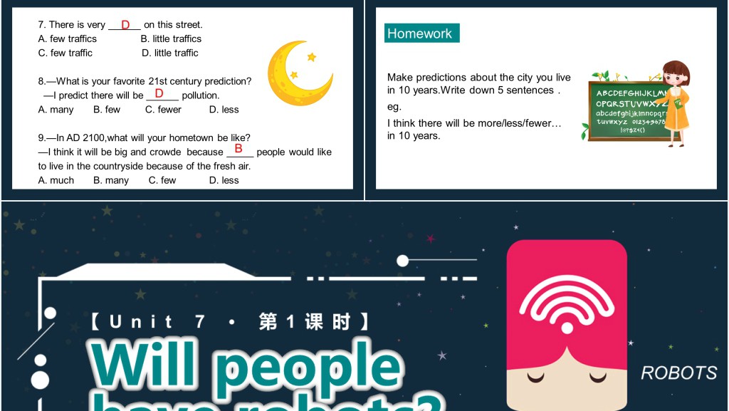 Will people have robots第1课时PPT课件 Will people have robots第1课时PPT课件