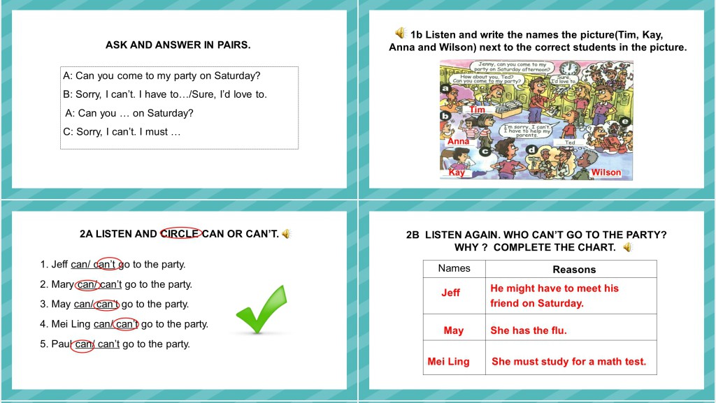 Can you come to my party第1课时PPT课件 Can you come to my party第1课时PPT课件