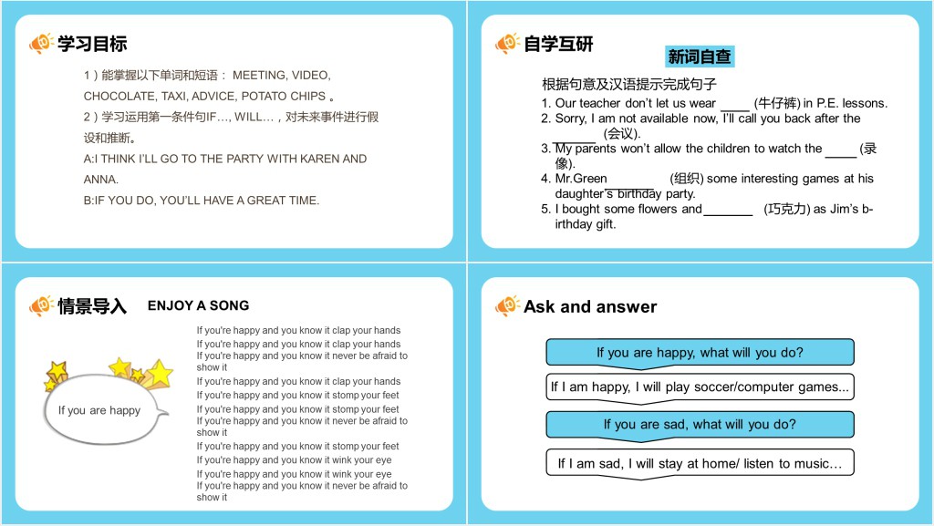 If you go to the party,you’ll have a good time!第1课时PPT课件 If you go to the party,you’ll have a good time!第1课时PPT课件